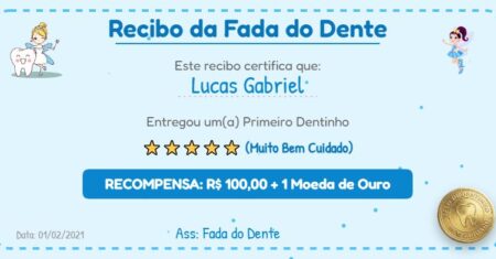 Gerador de Recibo da Fada do Dente