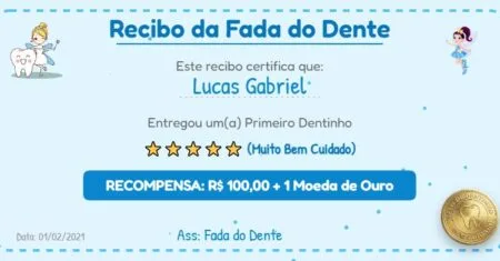 Gerador de Recibo da Fada do Dente